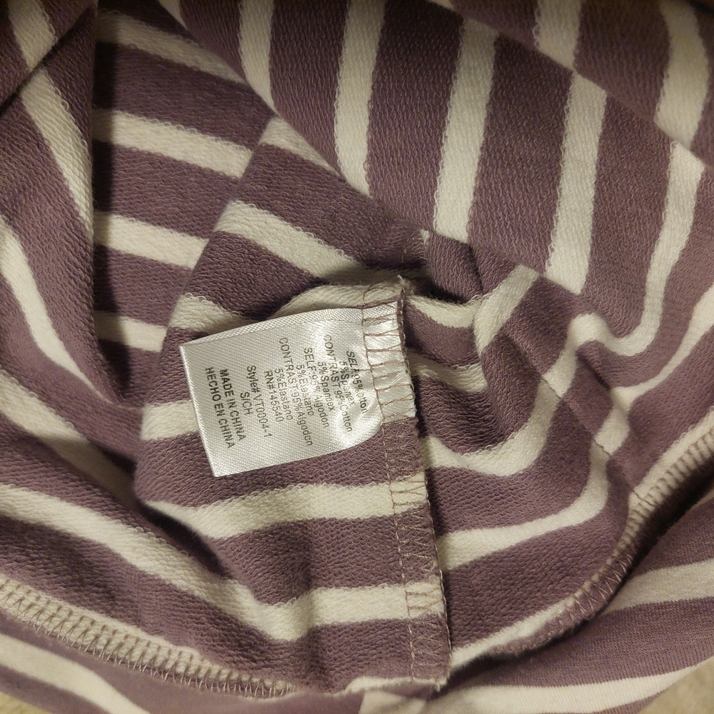 Vanilla Bay Brown and White Striped Hoodie - Picture 4 of 7